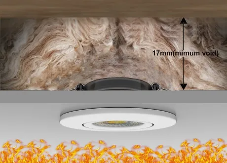 fire rated and coverable downlight