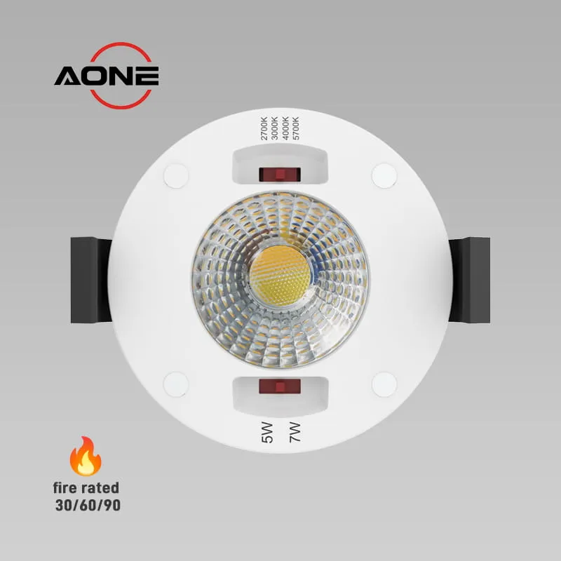 ultra slim Dimmable Front 4CCT Power Changeable Fire Rated Downlight 3