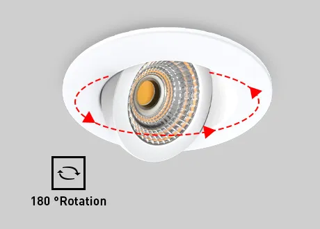 180° Tiltable Tiltable to highlight room features DL127-7P LED DOWNLIGHT SPOTLIGHT
