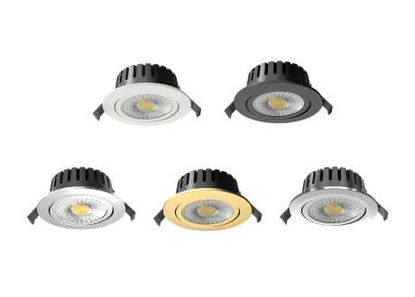 LED DOWNLIGHT SPOTLIGHT white, black, polished chrome, matt brass, brushed nickel options