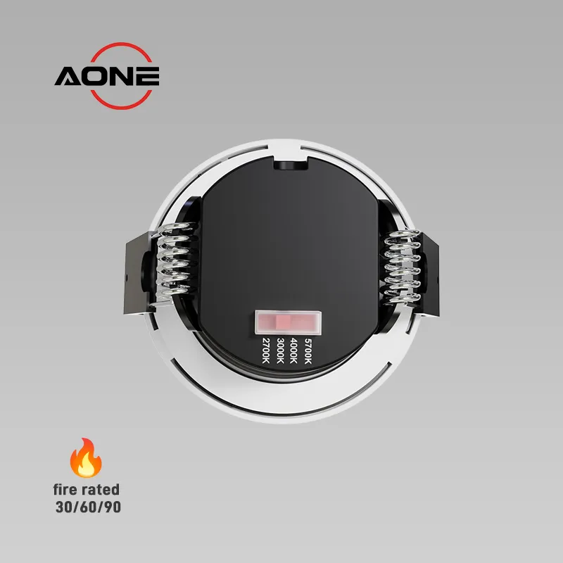 4CCT Triac LED Downlight IP65 | UGR<20 | Fire Rated Isolated mini driver, Quick connector & Easy-fit system, CE/UKCA/ROHS certified,LED Recessed Lighting Multi-functional DL166 back