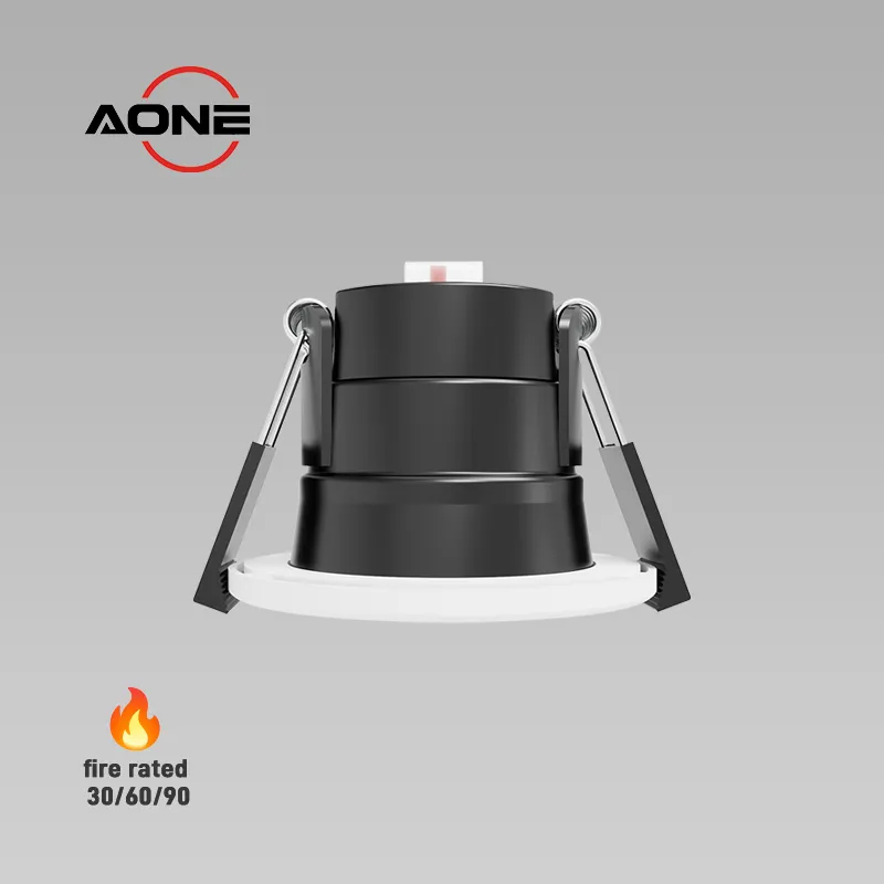 4CCT Triac LED Downlight IP65 | UGR<20 | Fire Rated Isolated mini driver, Quick connector & Easy-fit system, CE/UKCA/ROHS certified,LED Recessed Lighting Multi-functional DL166 side