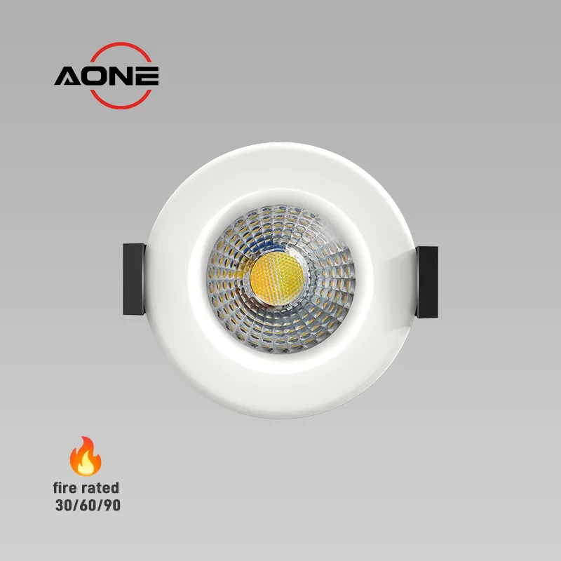 4CCT Triac LED Downlight IP65 | UGR<20 | Fire Rated Isolated mini driver, Quick connector & Easy-fit system, CE/UKCA/ROHS certified,LED Recessed Lighting Multi-functional DL166 front