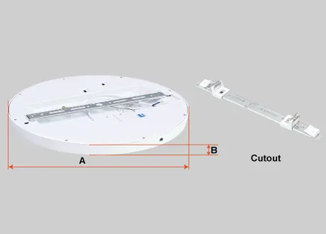 ceiling light different diameters