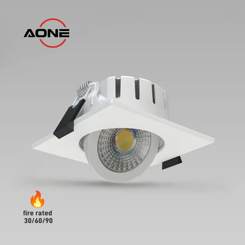 7W 3CCT Tiltable Fire-Rated Downlight Dimmable IP65 White DL127-7P/S