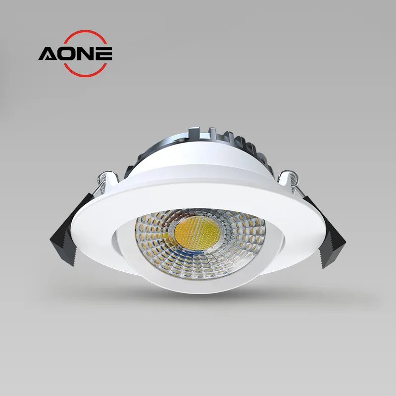  Ultra-slim Tiltable LED Downlight 6W 3CCT Switchable IP44 Full Aluminum Housing DL86C SMD
