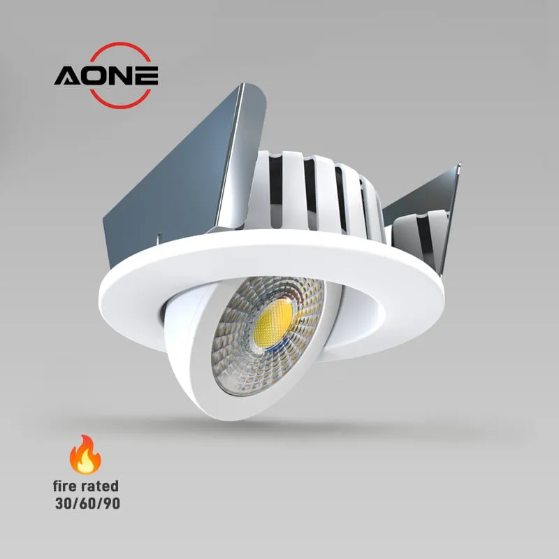 Ultra Thin Tiltable LED Fire-Rated Downlight Dimmable 7W 3CCT Select DL127-7P/2