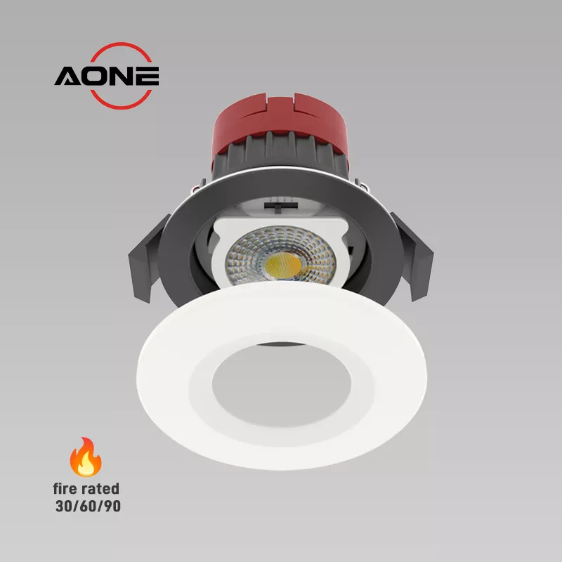 Integrated fire Rated LED Downlights Recessed LED spotlight ip65 dimmable LED Lighting 4cct 8w