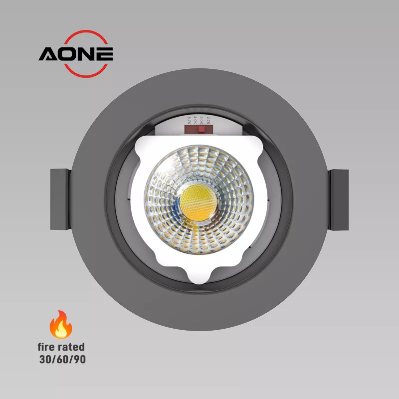 OEM ODM Integrated LED Downlight Fire Rated 8W Recessed LED Lighting 4CCT IP65 Dimmable LED Spotlight Dealer