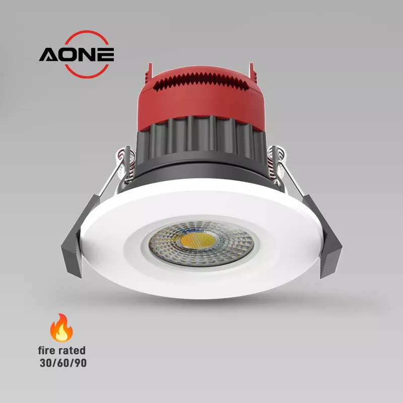 Integrated Fire Rated LED Downlights Dimmable IP65 8W 4CCT Recessed Spotlight DL100E
