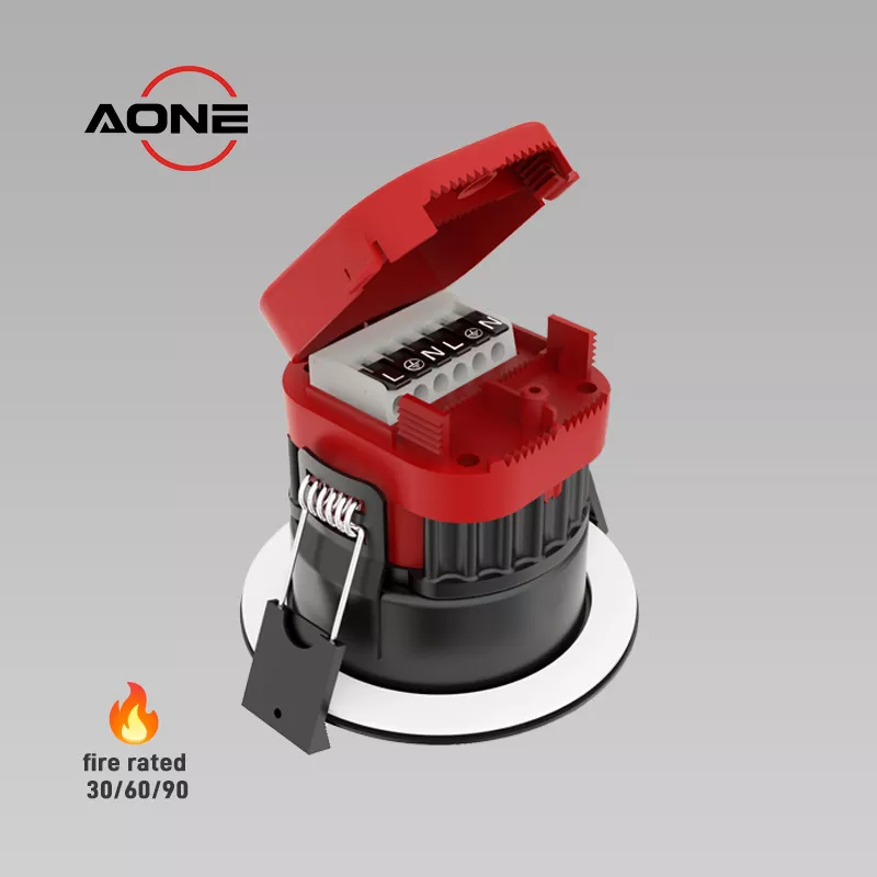 OEM ODM Anti-glare Integrated LED Downlight Fire Rated 8W Recessed LED Lighting 4CCT IP65 Dimmable LED Spotlight factory