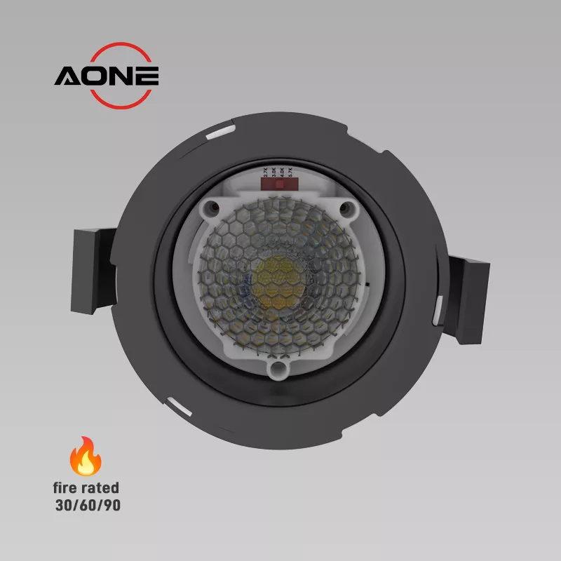 UGR＜19 OEM ODM Integrated LED Downlight Fire Rated 8W Recessed LED Lighting 4CCT IP65 Dimmable LED Spotlight Dealer