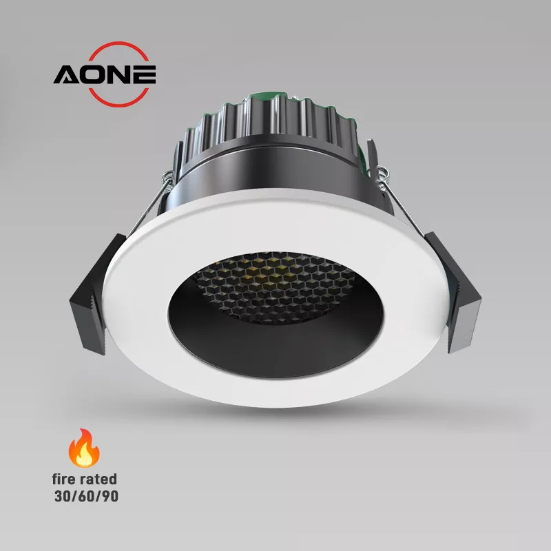 UGR＜19 8W 4CCT Fire Rated LED Downlights Recessed Spotlight Dimmable IP65 DL88UGR