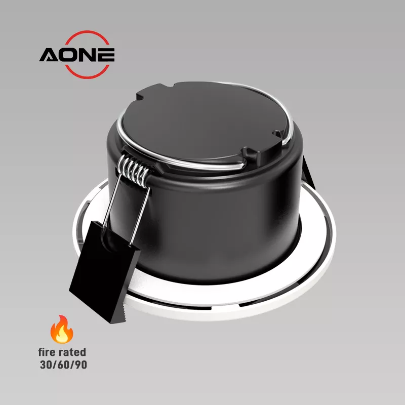 OEM ODM Anti-glare low UGR＜19 LED Downlight Fire Rated 8W Recessed LED Lighting 4CCT IP65 Dimmable LED Spotlight factory