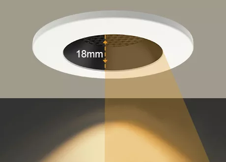 anti-glare low ugr<19 integrated fire rated LED downlights LED Lighting 8w 4cct recessed spotlight ip65 dimmable