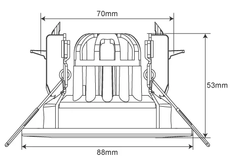 downlight spotlight size