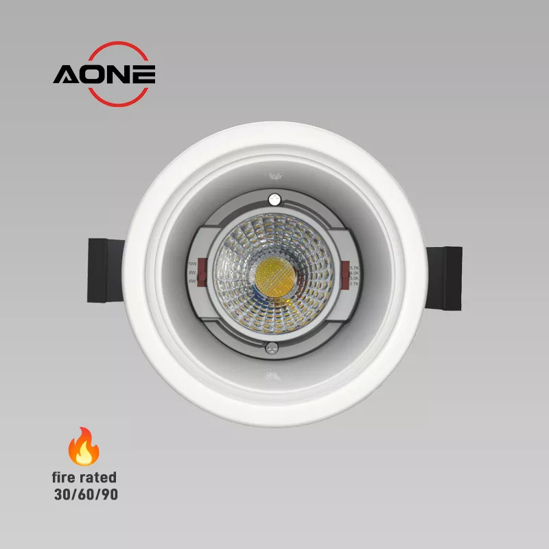 Trimless fire Rated LED Downlights 6W 8W 10W Recessed spotlight ip65 dimmable 4cct LED Lighting
