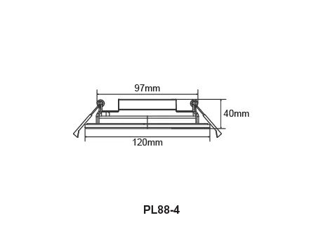 downlight Diameter 120 x Height 40mm, cut out 100-110mm