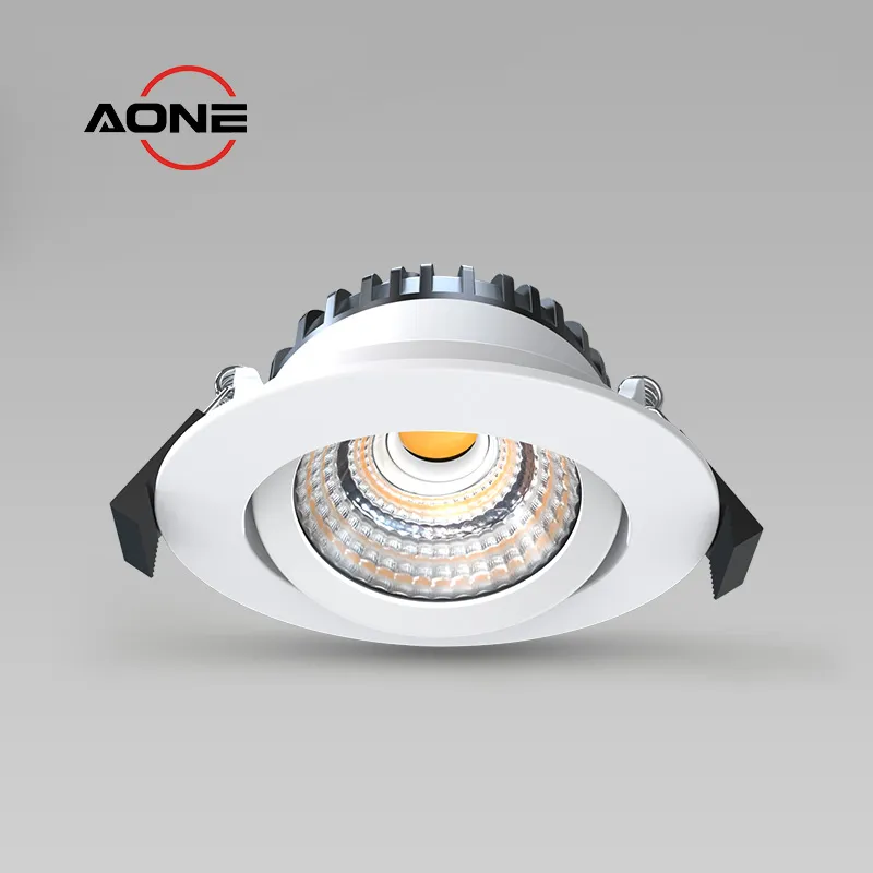 Ultra-Slim Tiltable Spotlight Full Aluminum IP44 Waterproof Triac Dimmable 110lm/W 3CCT DL86C COB