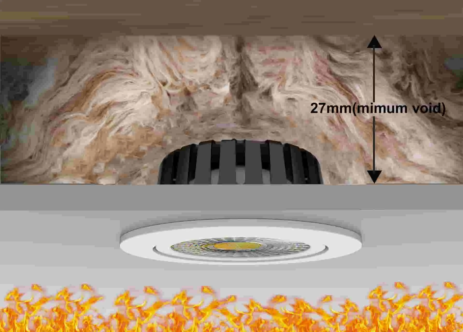 downlight fire rated, spotlight coverable