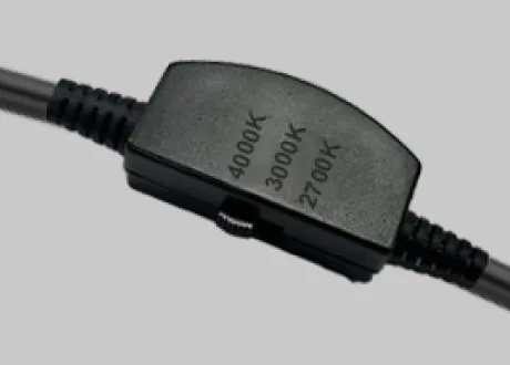 Color temperature switch setting on the wire