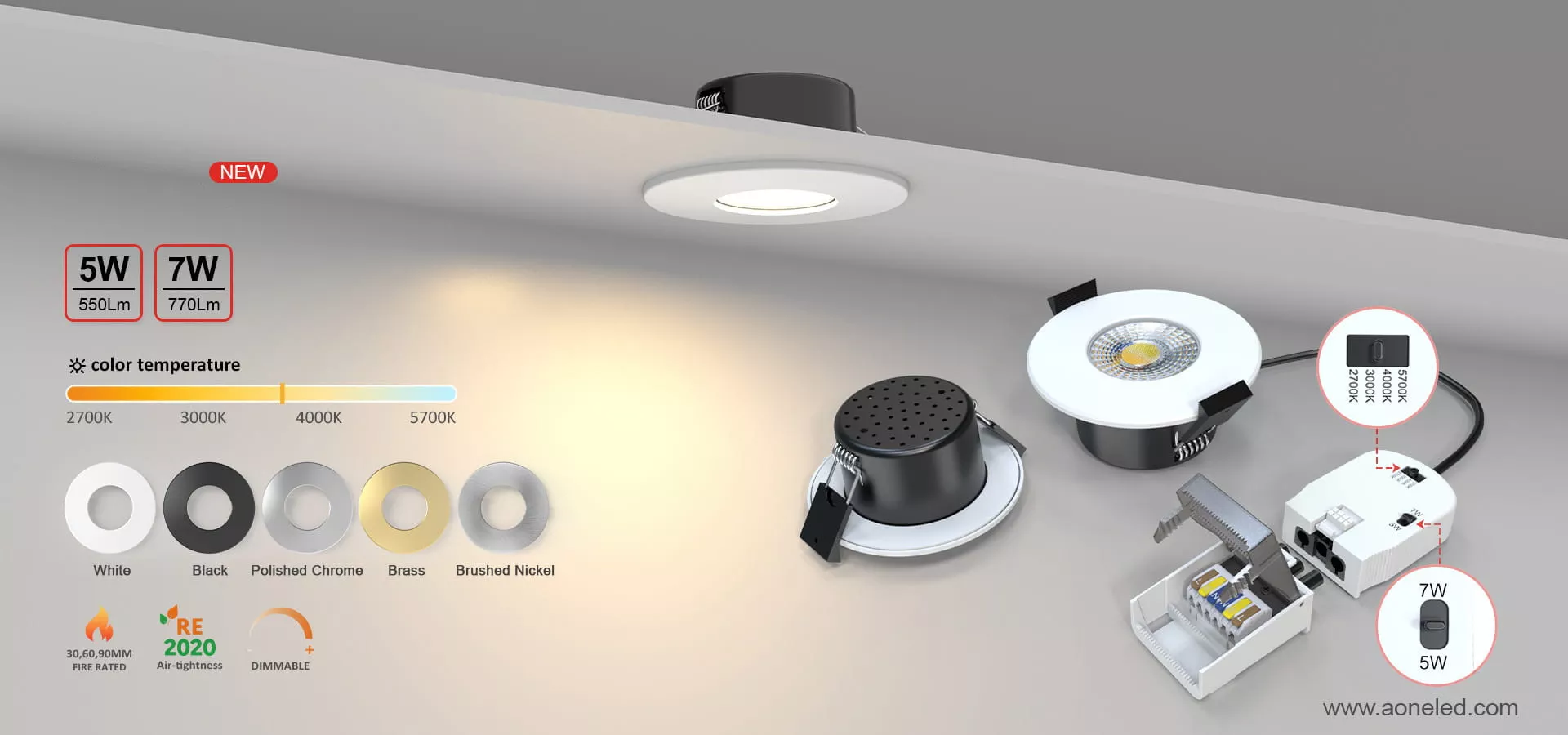 IP65 downlight ultra slim