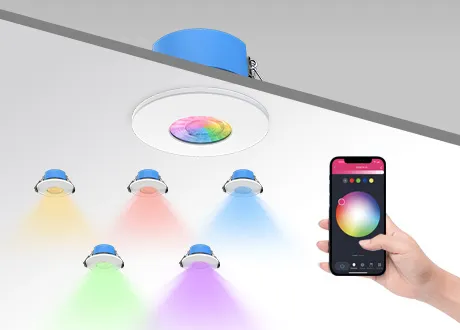 Tuya smart control downlight, RGB CW WW adjustable, WiFi, Bluetooth support