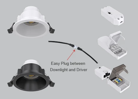 white downlight fitting