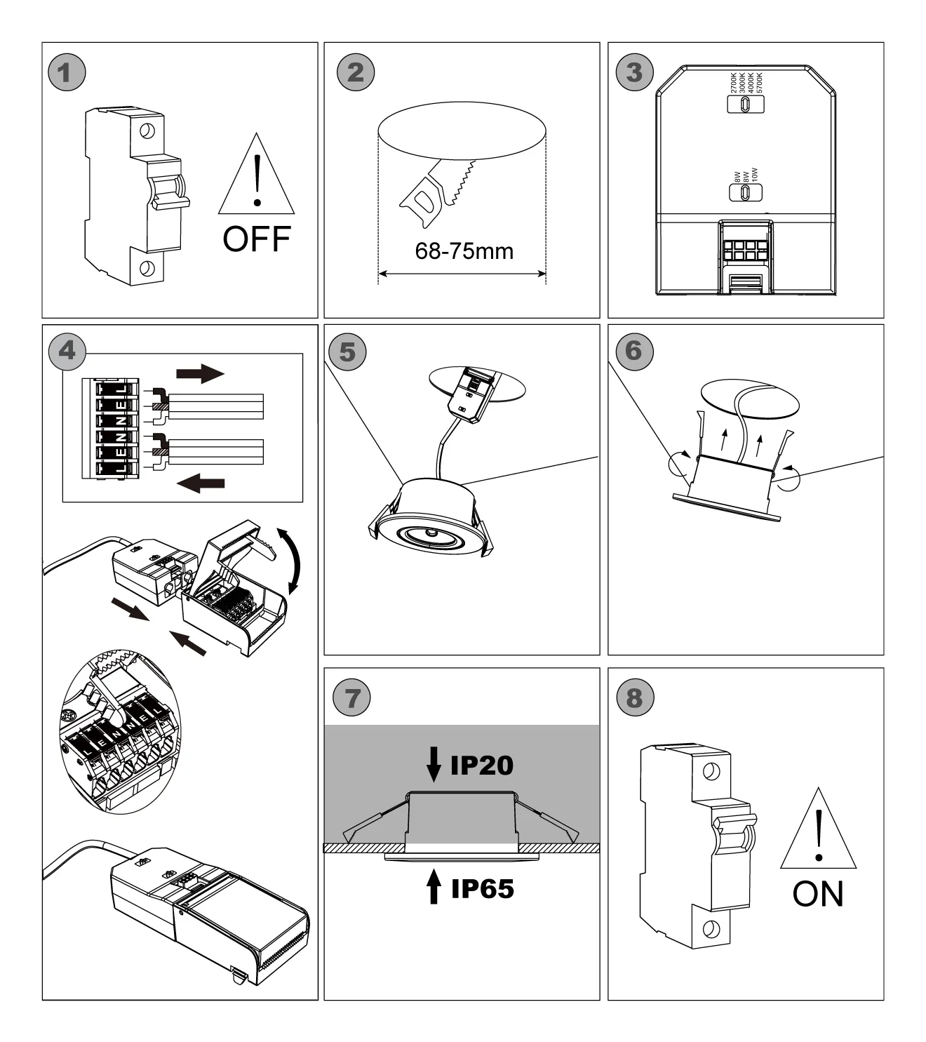 downlight installation steps