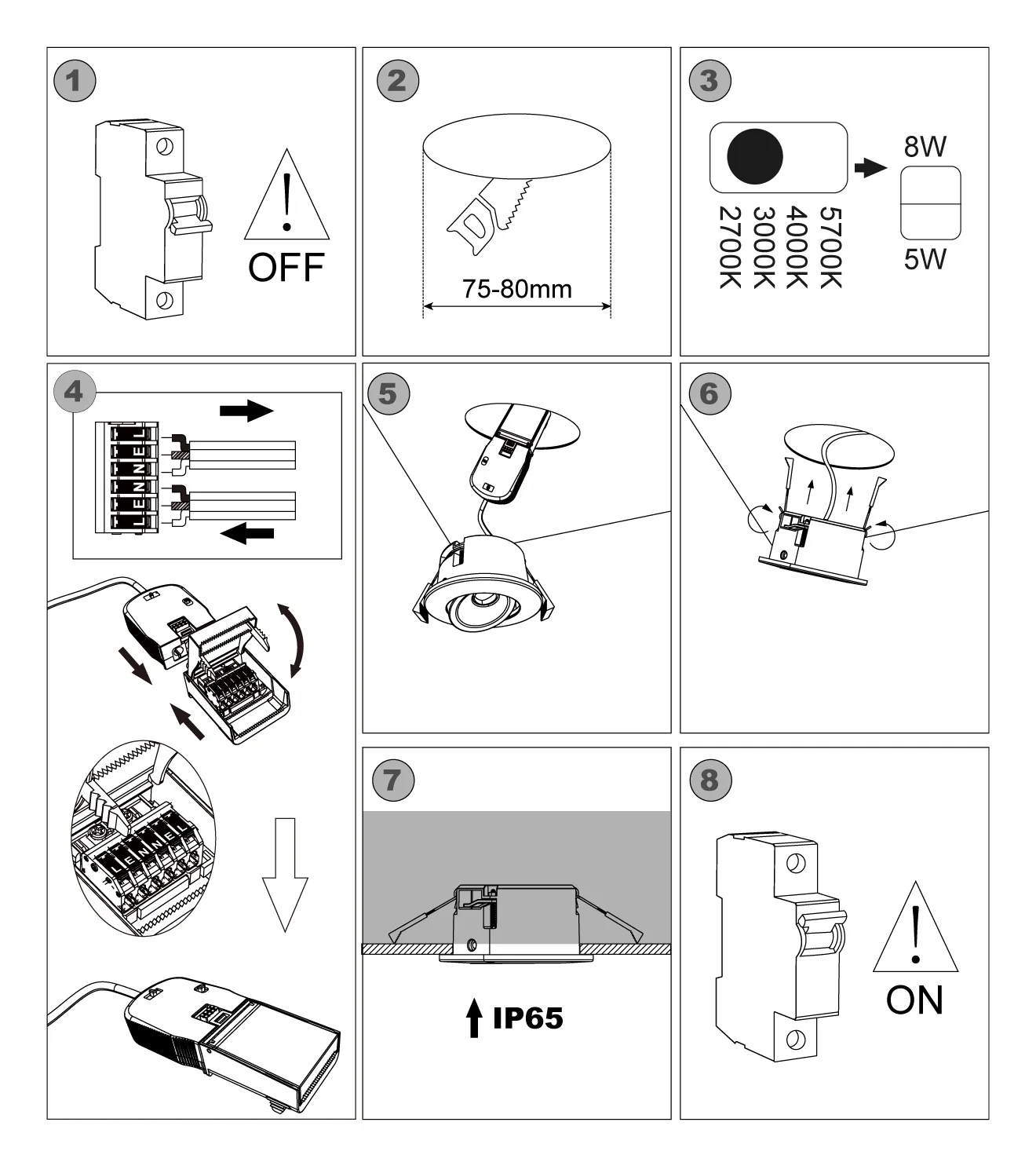 downlight installation steps