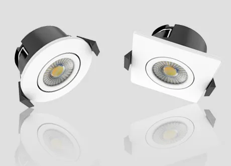 downlight with round or square frame