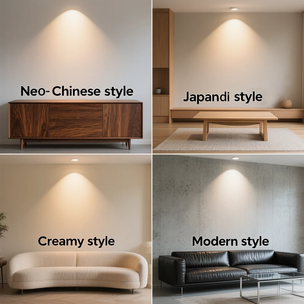 Different color temperatures are applied in four