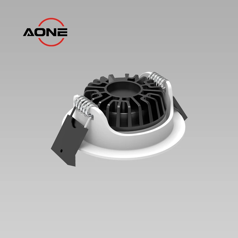 Mini Aluminum Recessed Spotlight Tiltable IP44 5W 500lm Cut-out 55mm 