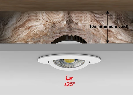 LED Recessed Spotlight adjustable beam -25~25 degree