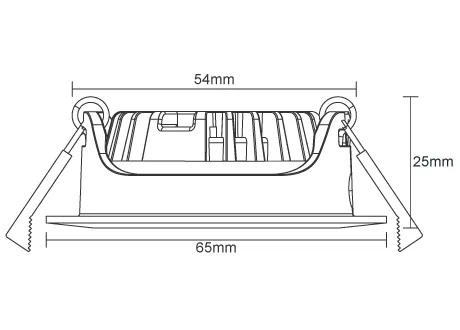 led recessed spotlight 55-58mm cut out