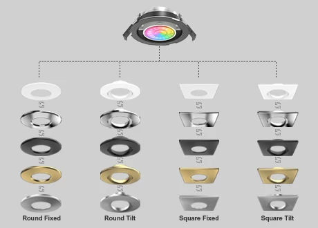 colorful bezel downlight intechangeable