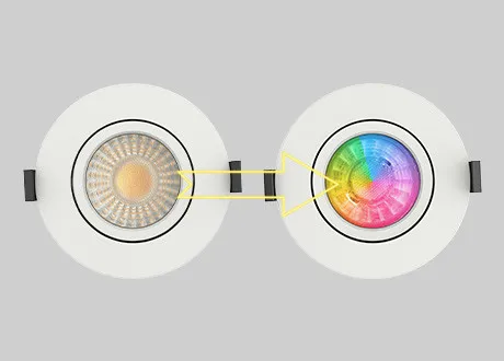 RGB CW WW Fire rated downlight