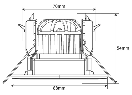 downlight size 88mm 51mm height