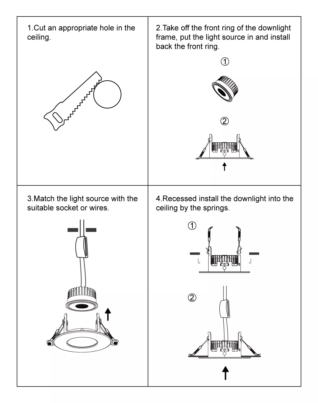 downlight fitting installation
