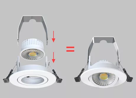 downlight fitting white finish