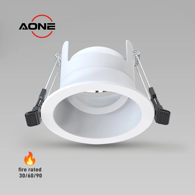 Adjustable Downlight Fitting Glare Free Fire Rated 68mm Cutout Fit LED module, GU10, MR66 DL154D
