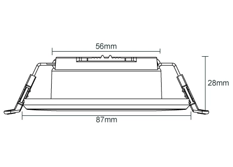 Diameter 87mm, height 28mm, hole opening range 68-75mm