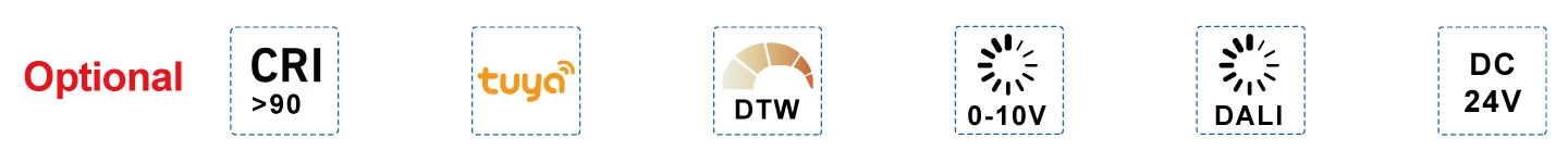 downlight CRI>90 TUYA DTW 0-10V DALI DC24V