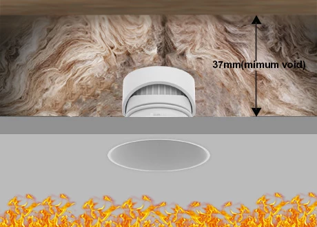 Downlight fitting fire rated IC-4 rated