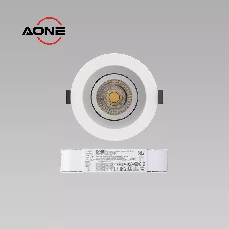 Anti Glare IP65 Tiltable DALI Downlight COB