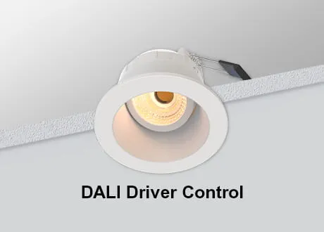 anti glare ip65 tiltable dali downlight