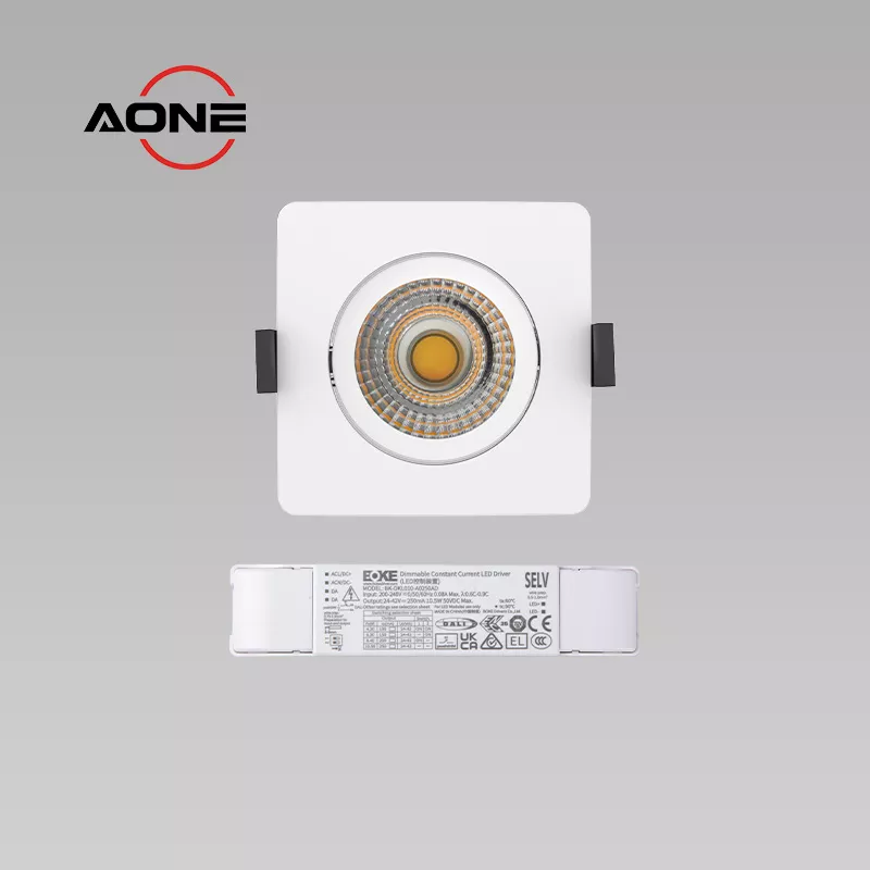 Ultra Slim Square Downlight COB cutout68mm
